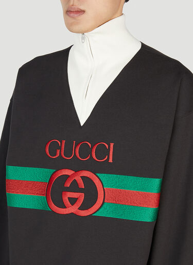 Gucci Web Embroidery Sweatshirt Black guc0152075