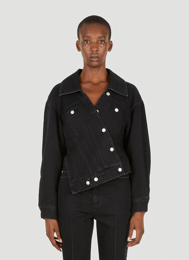 Alexander McQueen Hybrid Denim Jacket Black amq0250006