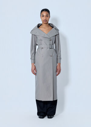 Max Mara Long Trench Coat Grey max0264304