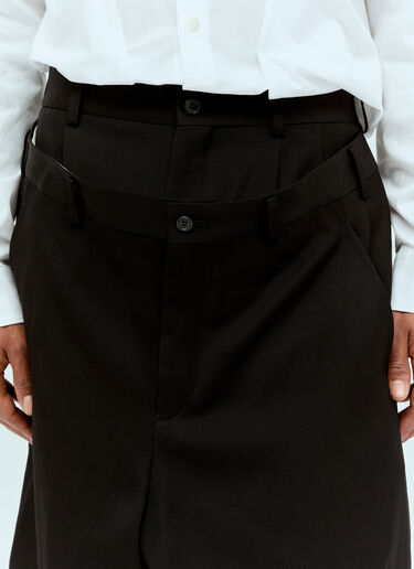 Comme des Garçons Homme Plus Draped Front Bermuda Shorts Black hpl0156007