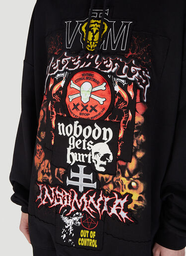 VETEMENTS Heavy Metal World Tour Hooded Sweatshirt Black vet0247024