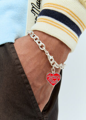Bottega Veneta Heart Pendant Bracelet Silver bov0155039