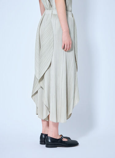 Pleats Please Issey Miyake Pleated Wide-Leg Trousers Beige plp0264016