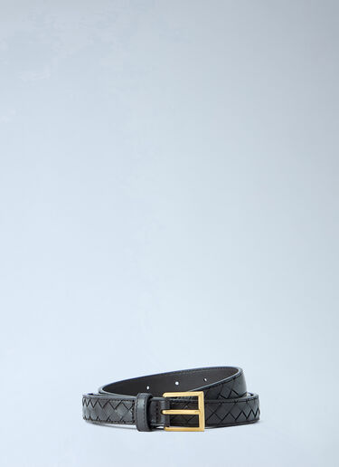 Bottega Veneta Solo Leather Belt Dark Brown bov0265052
