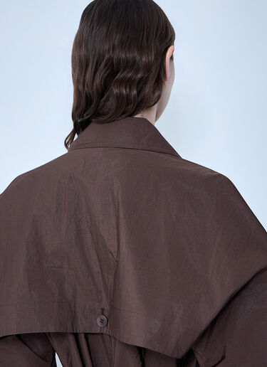 Akimbo Oversized Trench Coat Issey Miyake Akimbo Oversized Trench Coat Brown ism0264001