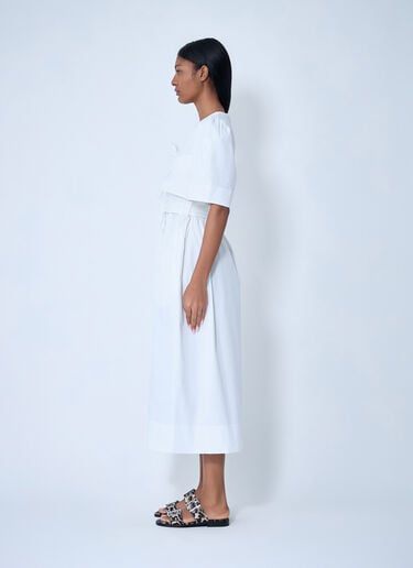 GANNI Tie-Strap Dress White gan0263030