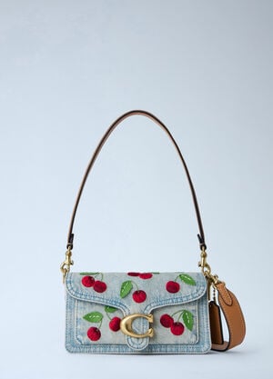 Coach Tabby Shoulder Bag 20 With Cherry Embroidery Blue coa0264026