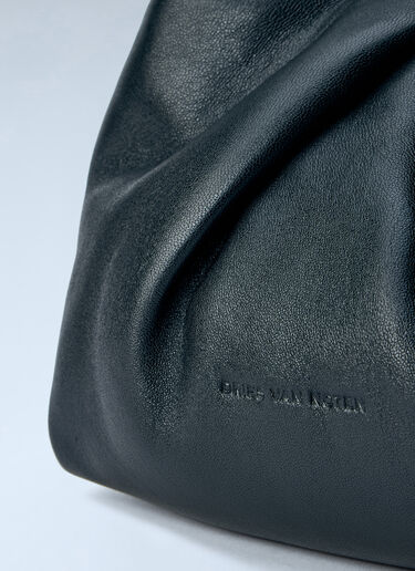 Dries Van Noten Structured Leather Handbag Black dvn0265018