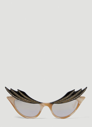Gucci Hollywood Forever Cat Eye Sunglasses Beige guc0250258
