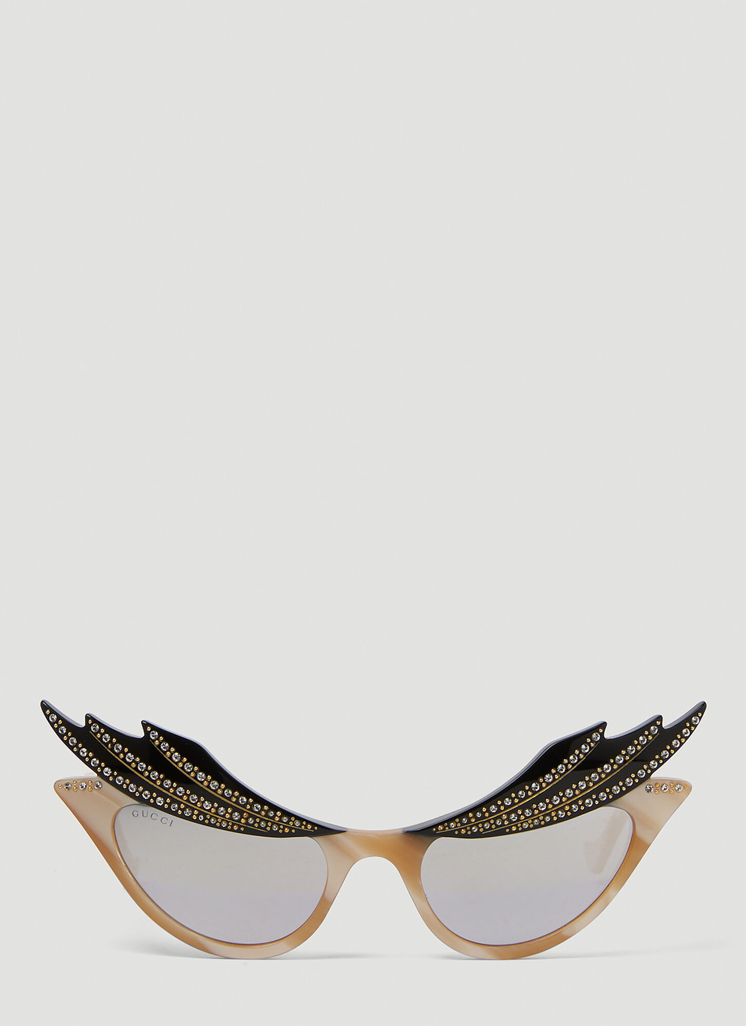 Gucci Hollywood Forever Cat Eye Sunglasses Female Beige