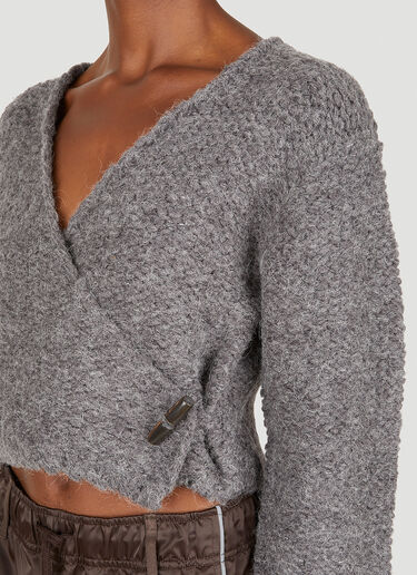 TheOpen Product Wrap Sweater Grey top0249015