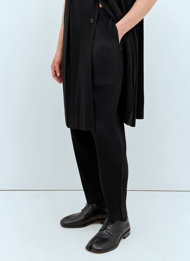 Homme Plissé Issey Miyake 褶裥长裤  黑色 hmp0158009
