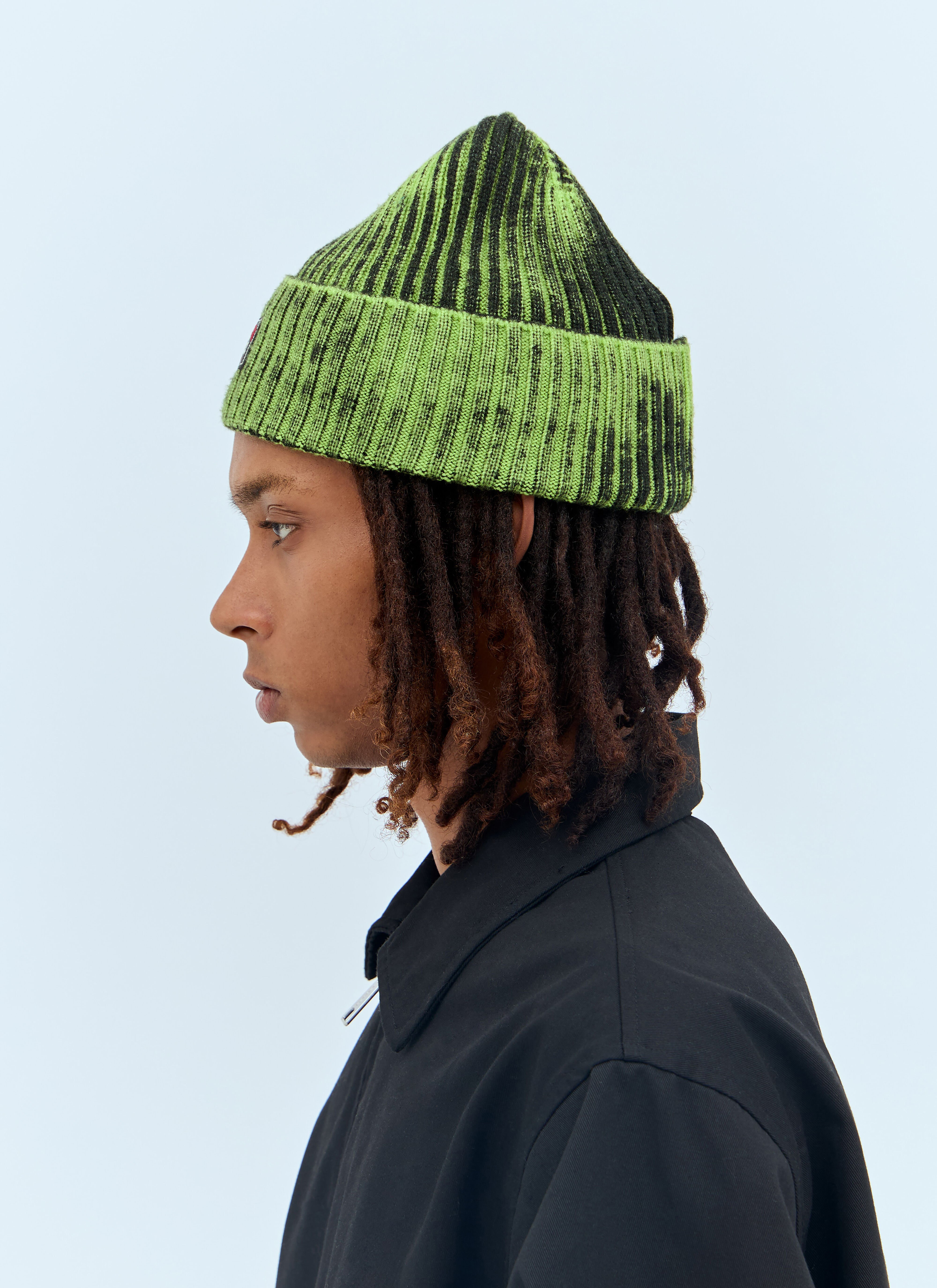Stüssy Men's' Workgear Spray Cuff Beanie Hat in Green | LN-CC®