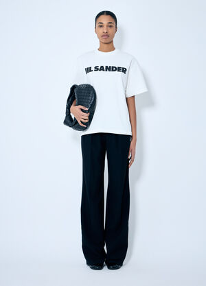 Jil Sander Logo Print T-Shirt White jil0259013