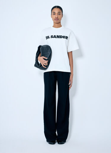 Jil Sander 徽标印花 T 恤  乳白色 jil0259012