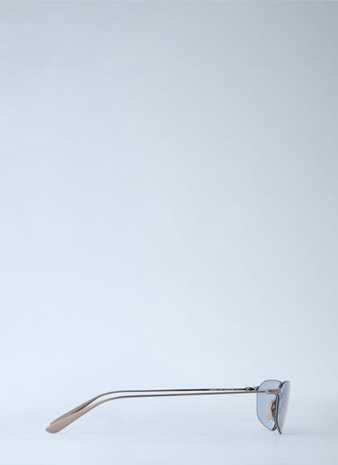 Balenciaga Invisible 2.0 椭圆形太阳镜 蓝色 bal0163033