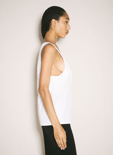 Saint Laurent Henley Tank Top White sla0256010