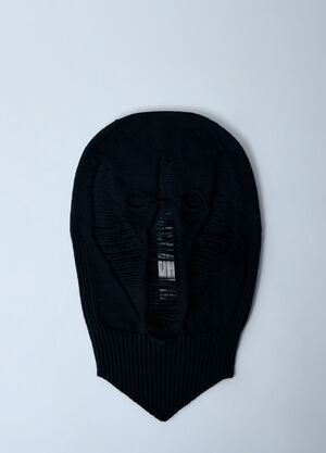 Rick Owens Laddered Wool Balaclava Brown ric0159016