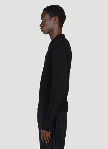Maison Margiela Ribbed Pullover Sweater Black mla0151019