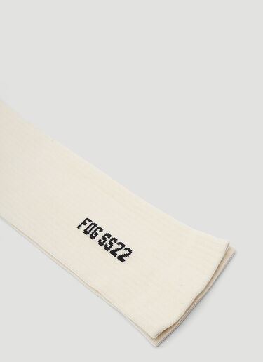 Rick Owens Mid Calf Socks Cream ric0147033