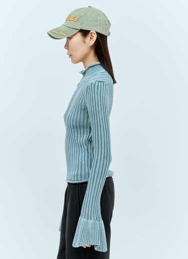 Acne Studios Ruffled Sleeves Sweater Blue acn0256016