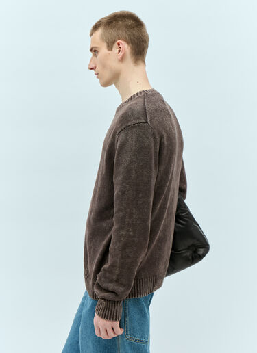 Acne Studios Acid-Washed Knit Sweater Brown acn0155018