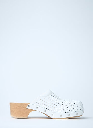 Perforated Heeled Clogs Balenciaga Perforated Heeled Clogs White bal0261028
