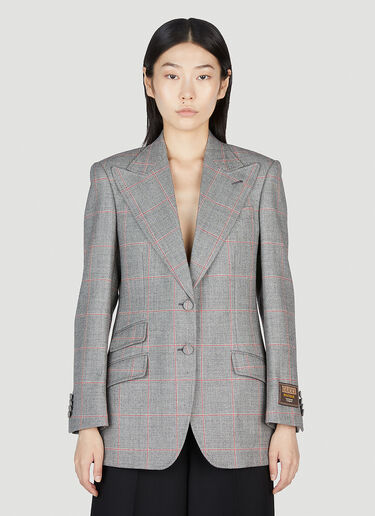 Gucci Maison De L'Amour Check Blazer Grey guc0253038