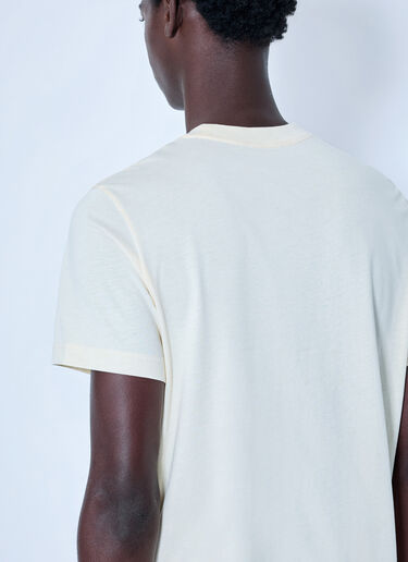 LN-CC® - Moncler: Crewneck Logo T-shirt - Cream Moncler Crewneck Logo T-shirt Cream mon0166012