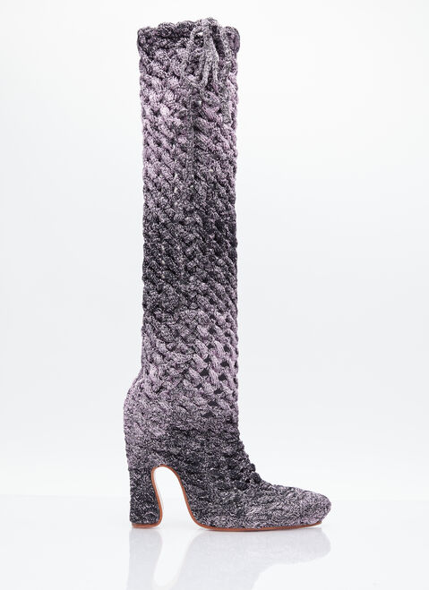 Burberry Spiral Cable Boots Black bur0253037