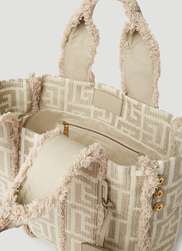 Balmain XXL Monogram Tote Bag Beige bln0152015