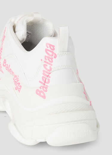 Triple S 徽标运动鞋 Balenciaga Triple S 徽标运动鞋 白色 bal0252006