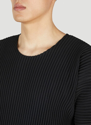 T-Shirt Homme Plissé Issey Miyake T-Shirt Black hmp0152019