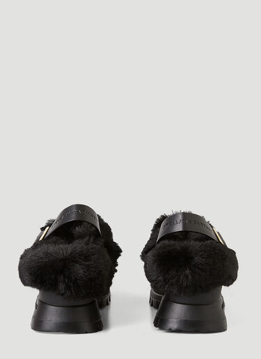 Stella McCartney Trace Slingback Faux-Fur Shoes Black stm0245038