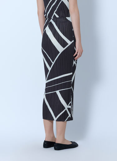 LN-CC® - Pleats Please Issey Miyake: Fold Line Skirt - Black Pleats Please Issey Miyake Fold Line Skirt Black plp0266020