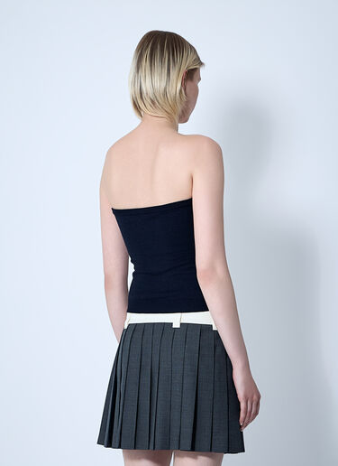Miu Miu Logo Motif Tube Top Blue miu0261004
