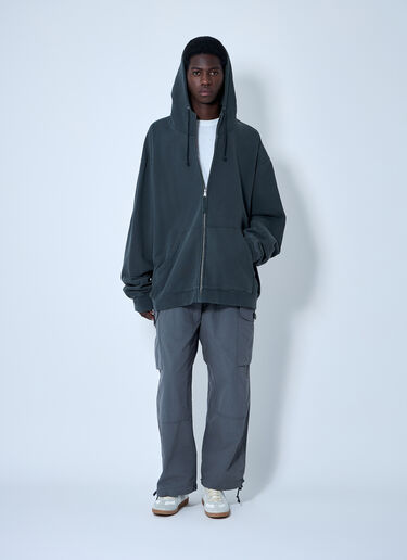 Maison Margiela ロゴモチーフ ジップアップスウェットシャツ ブラック mla0159004