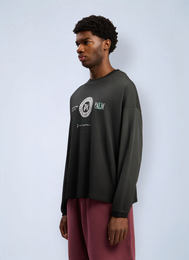 Dollar Graphic Long Sleeve T-Shirt Palm Angels Dollar Graphic Long Sleeve T-Shirt Black pma0162106