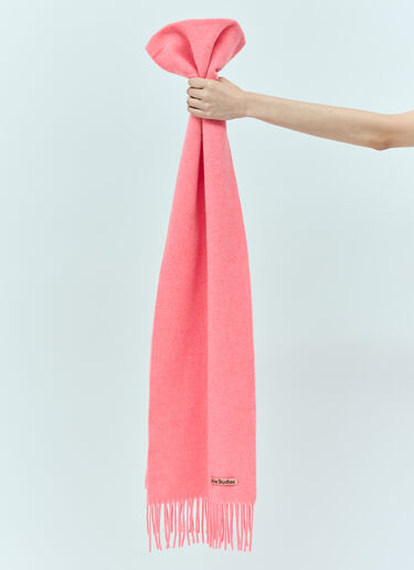 Acne Studios Fringe Wool Scarf Pink acn0255024