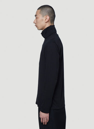 Jil Sander Roll Neck Long Sleeve T-Shirt Black jil0142016