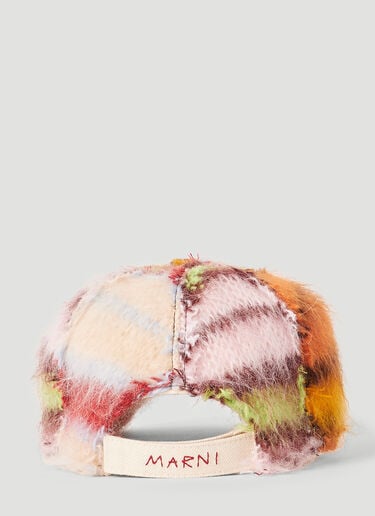 Mohair Panelled Baseball Cap Marni Mohair Panelled Baseball Cap Pink mni0153023