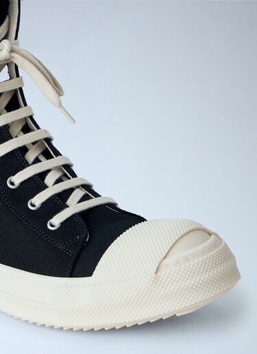 LN-CC® - Rick Owens DRKSHDW: High-Top Canvas Sneakers - Black Rick Owens DRKSHDW High-Top Canvas Sneakers Black drk0166018