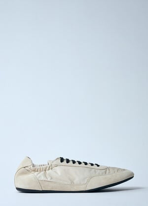 Prada Collapse Re-Nylon And Suede Sneakers White pra0160018