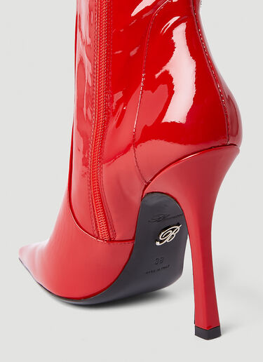 Blumarine Patent High Heeled Boots Red blm0249012