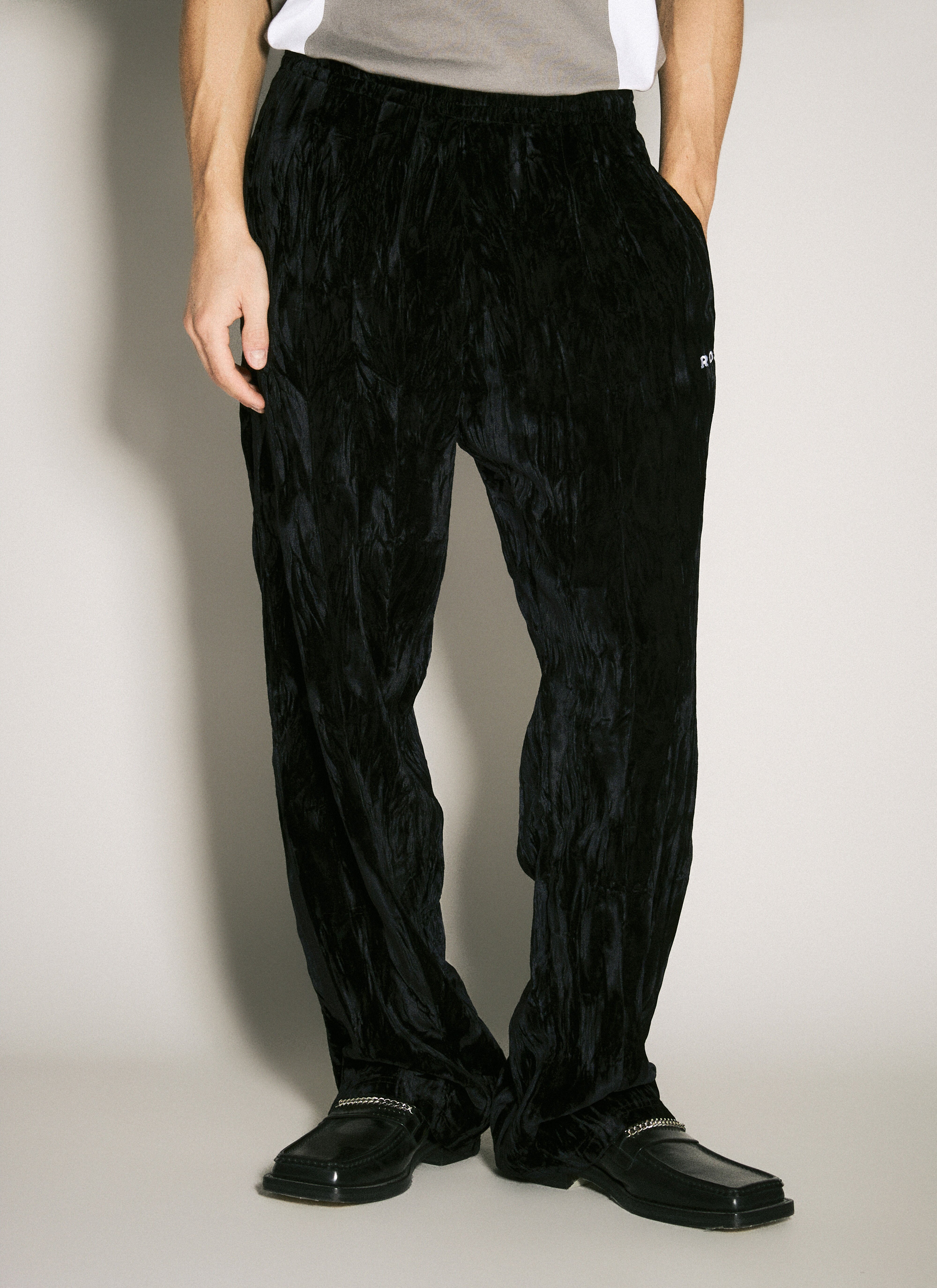 Martine Rose Men s Wide Leg Track Pants in Black LN CC
