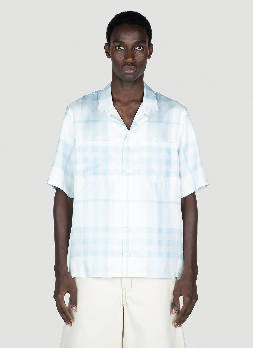 Burberry blue check shirt 2025