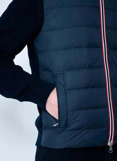 Moncler Zip-Up Padded Cardigan Navy mon0159008