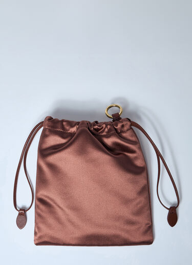 Miu Miu Satin Pouch Brown miu0259045