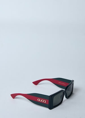 Gucci 矩形框太阳镜  黑色 gus0259057