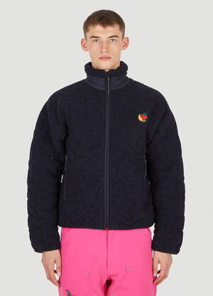 Sky High Farm Workwear Quilted Fleece Zip Jacket Navy skh0350008
